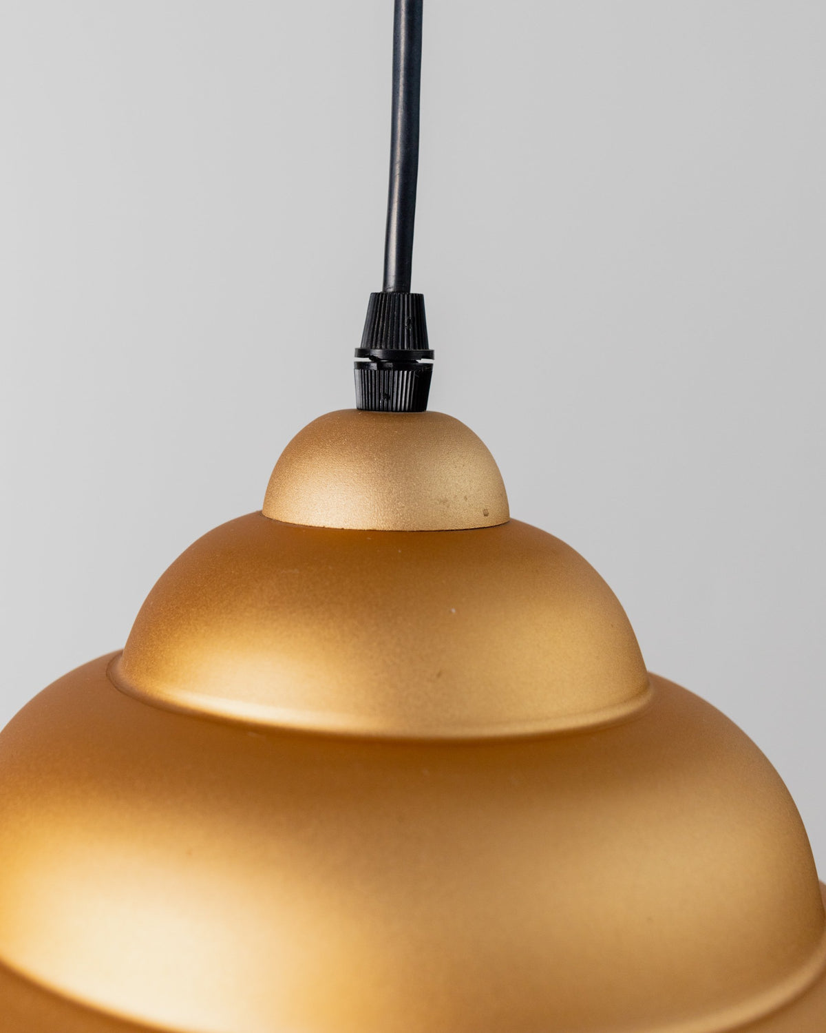 Vintage ceiling light by Metal Spot yellow gold striped cable Retro 80s
