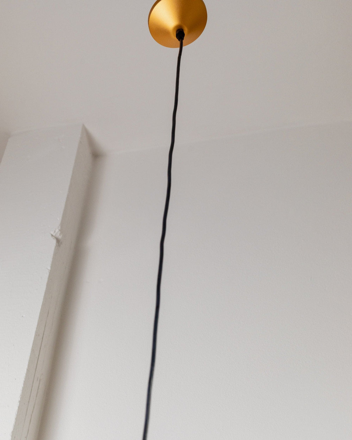 Vintage ceiling light by Metal Spot yellow gold striped cable Retro 80s