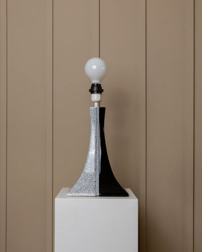 Lampe de table vintage par OhhOtto Memphis Style noir et blanc