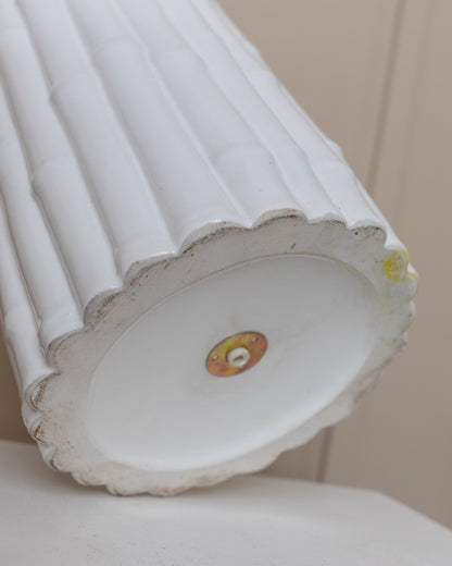 Lampe de table vintage de Tommaso Barbi en céramique blanche faite à la main