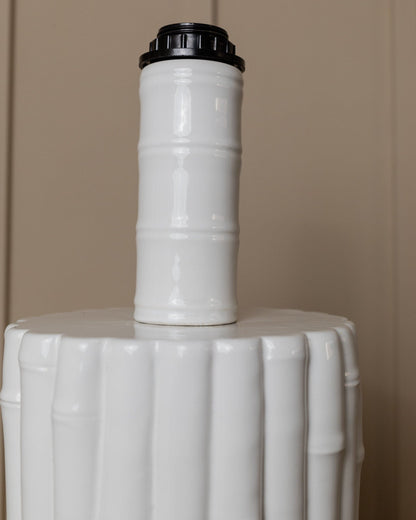 Lampe de table vintage de Tommaso Barbi en céramique blanche faite à la main