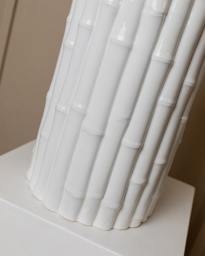 Lampe de table vintage de Tommaso Barbi en céramique blanche faite à la main