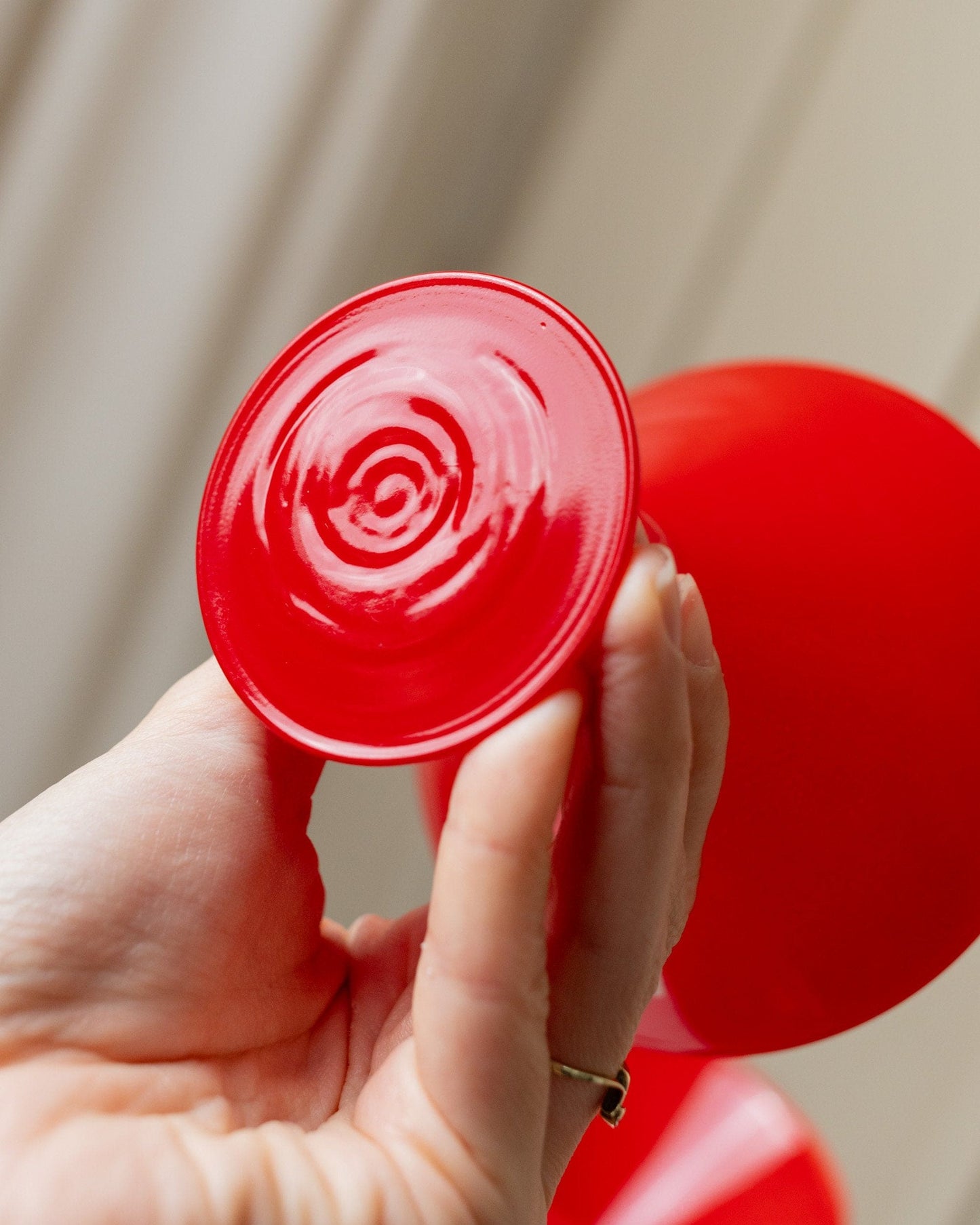 Vintage Drinking Glass Joy by Leonardo Red Memphis Style 1980s Set of 6