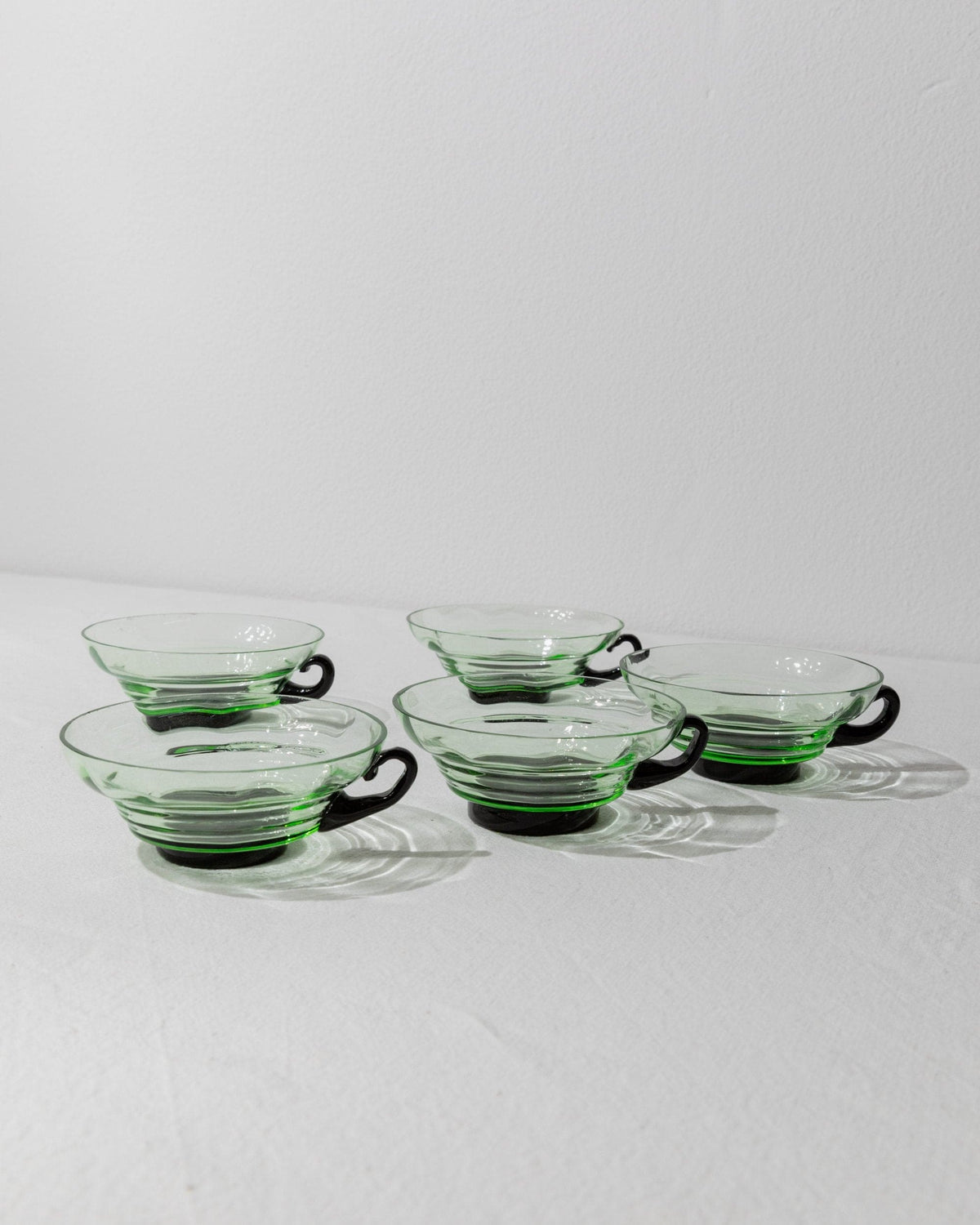 Verre vintage de Murano pour Murano, lot de 2 verres en uranium vert et noir