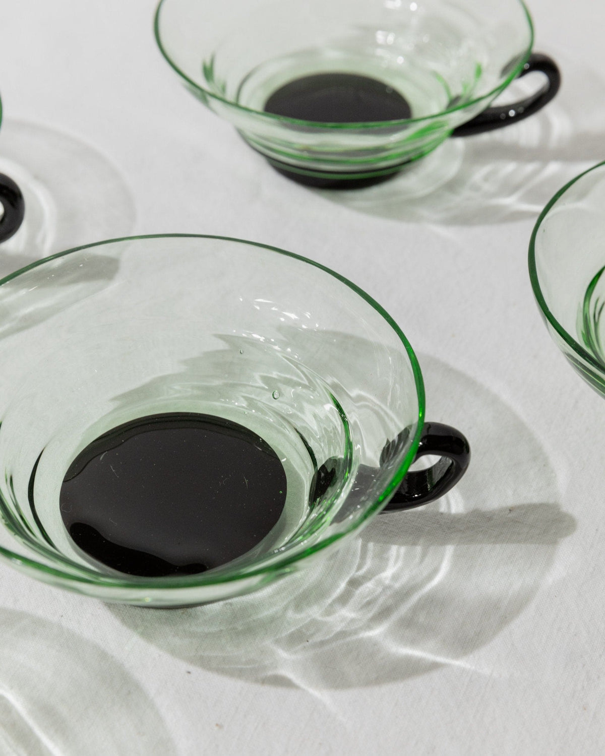 Verre vintage de Murano pour Murano, lot de 2 verres en uranium vert et noir