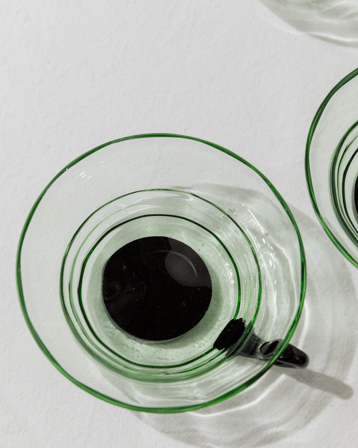 Verre vintage de Murano pour Murano, lot de 2 verres en uranium vert et noir