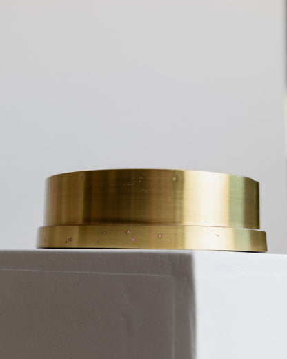 Vintage ashtray metal gold and silver Italy 1970s Hollywood Regency