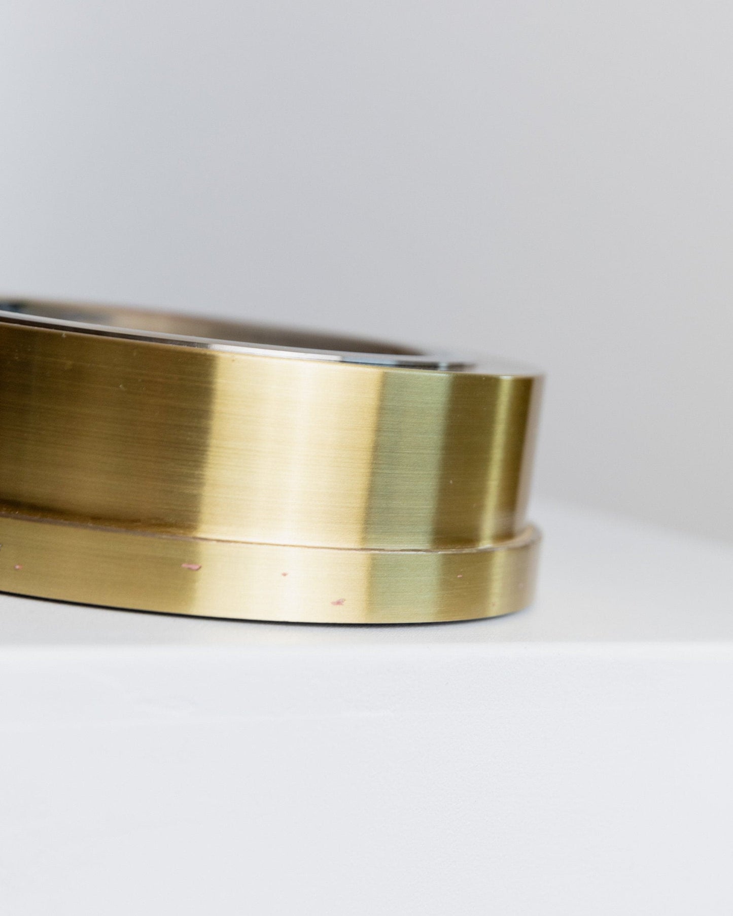 Vintage ashtray metal gold and silver Italy 1970s Hollywood Regency