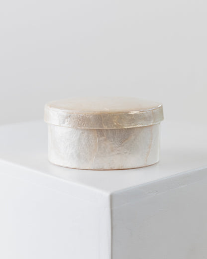 Boîte en nacre vintage Italie années 50, décoration de table raffinée 1 sur 4