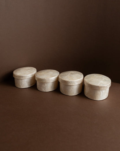 Boîte en nacre vintage Italie années 50, décoration de table raffinée 1 sur 4