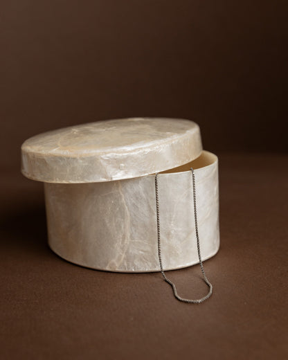 Boîte en nacre vintage Italie années 50, décoration de table raffinée 1 sur 4