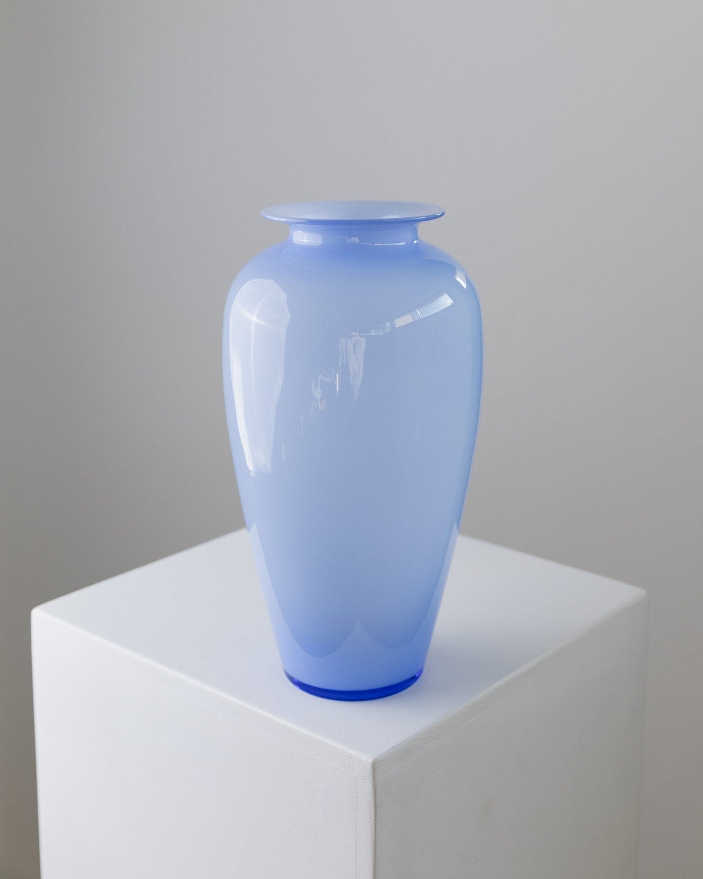 Vintage Vase Murano Glas blau Italien 1970er Jahre