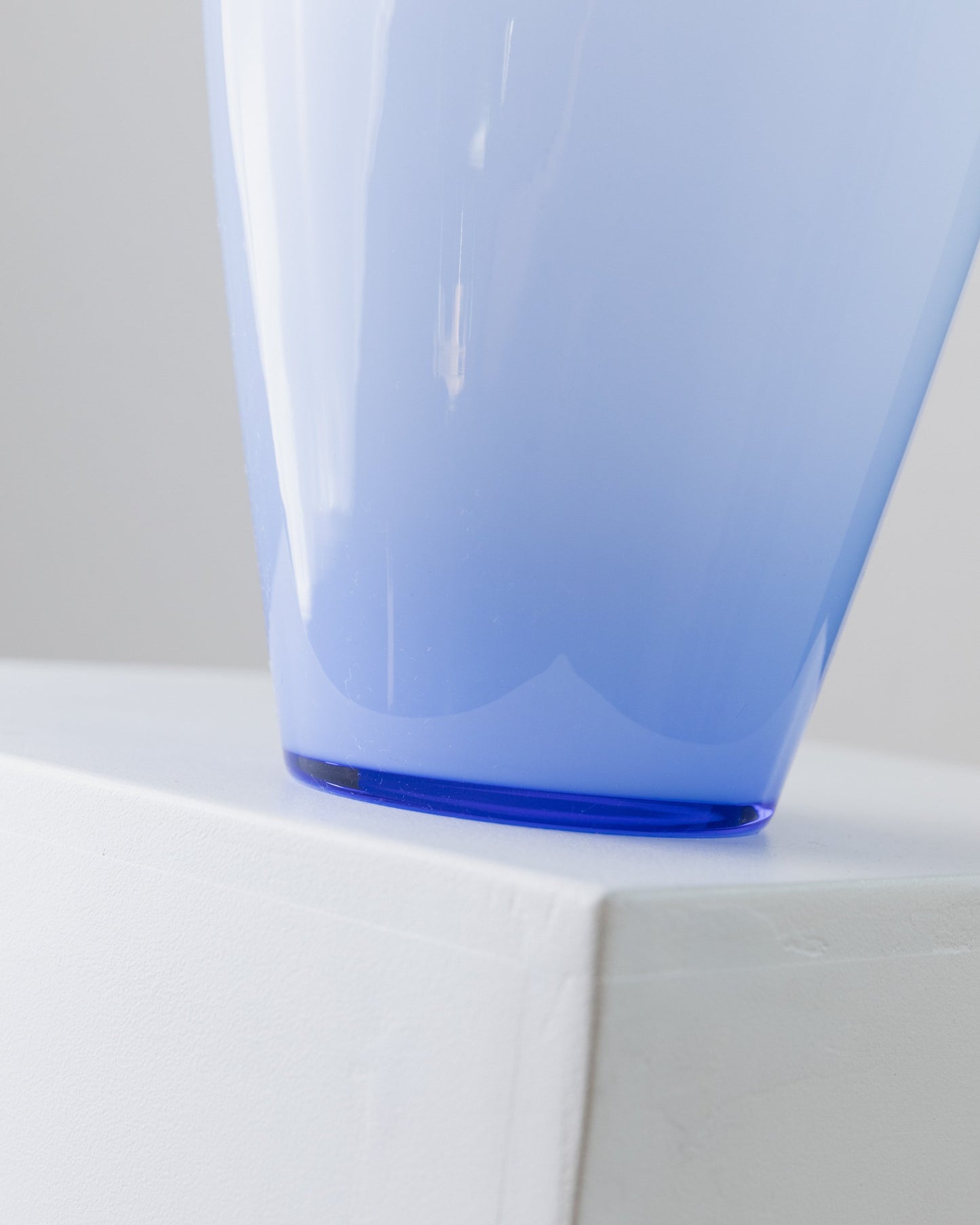 Vintage Vase Murano Glas blau Italien 1970er Jahre