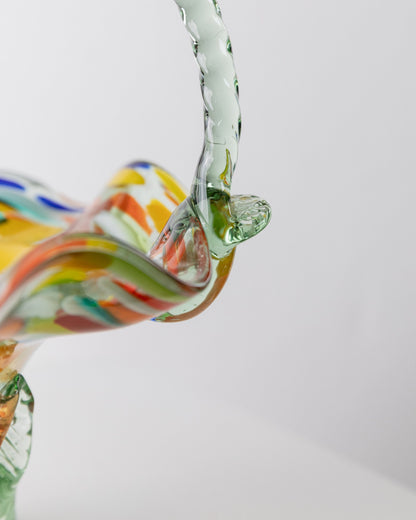 Bol Vintage en Verre de Murano Design Milieu du Siècle Italie Années 1970 Pois Colorés