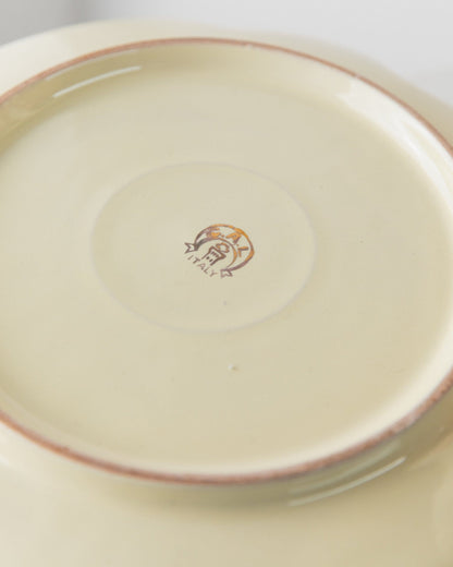 Vase et bol en céramique vintage par CAL pour CAL années 1980 peints à la main