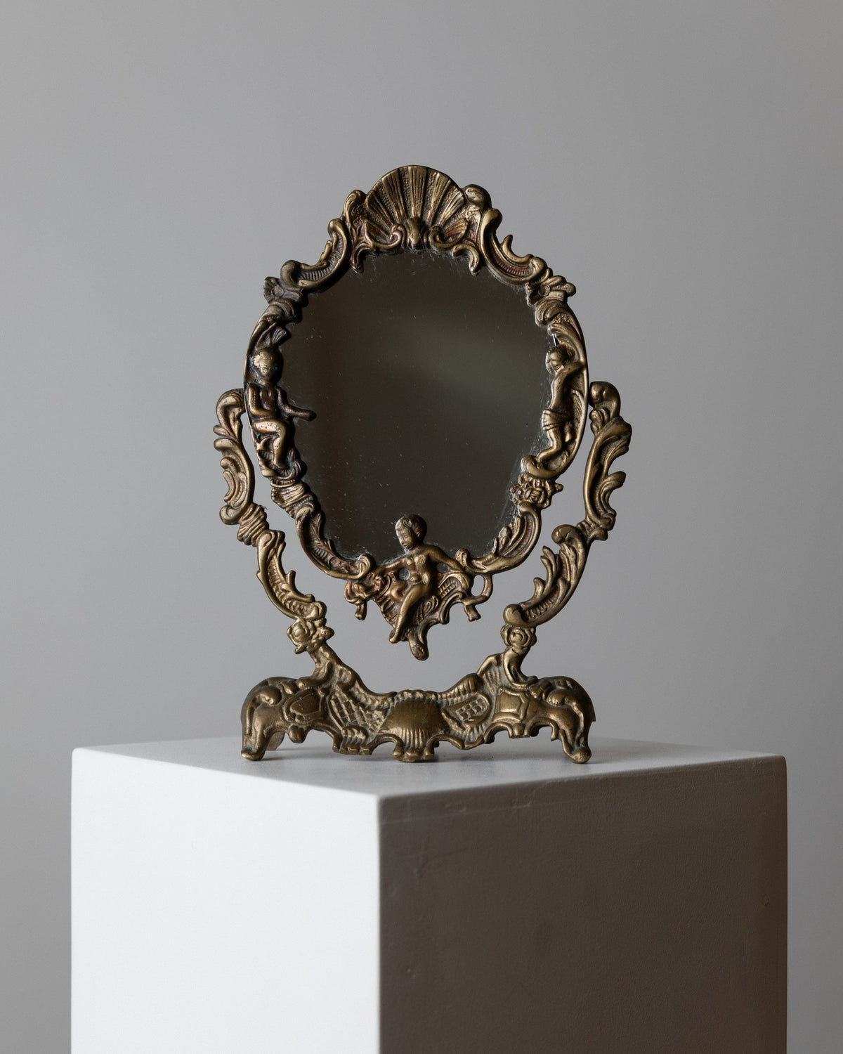 Vintage Vanity Mirror Baroque Style France 1930s