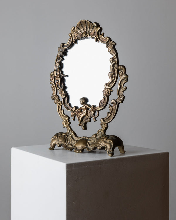 Vintage Vanity Mirror Baroque Style France 1930s