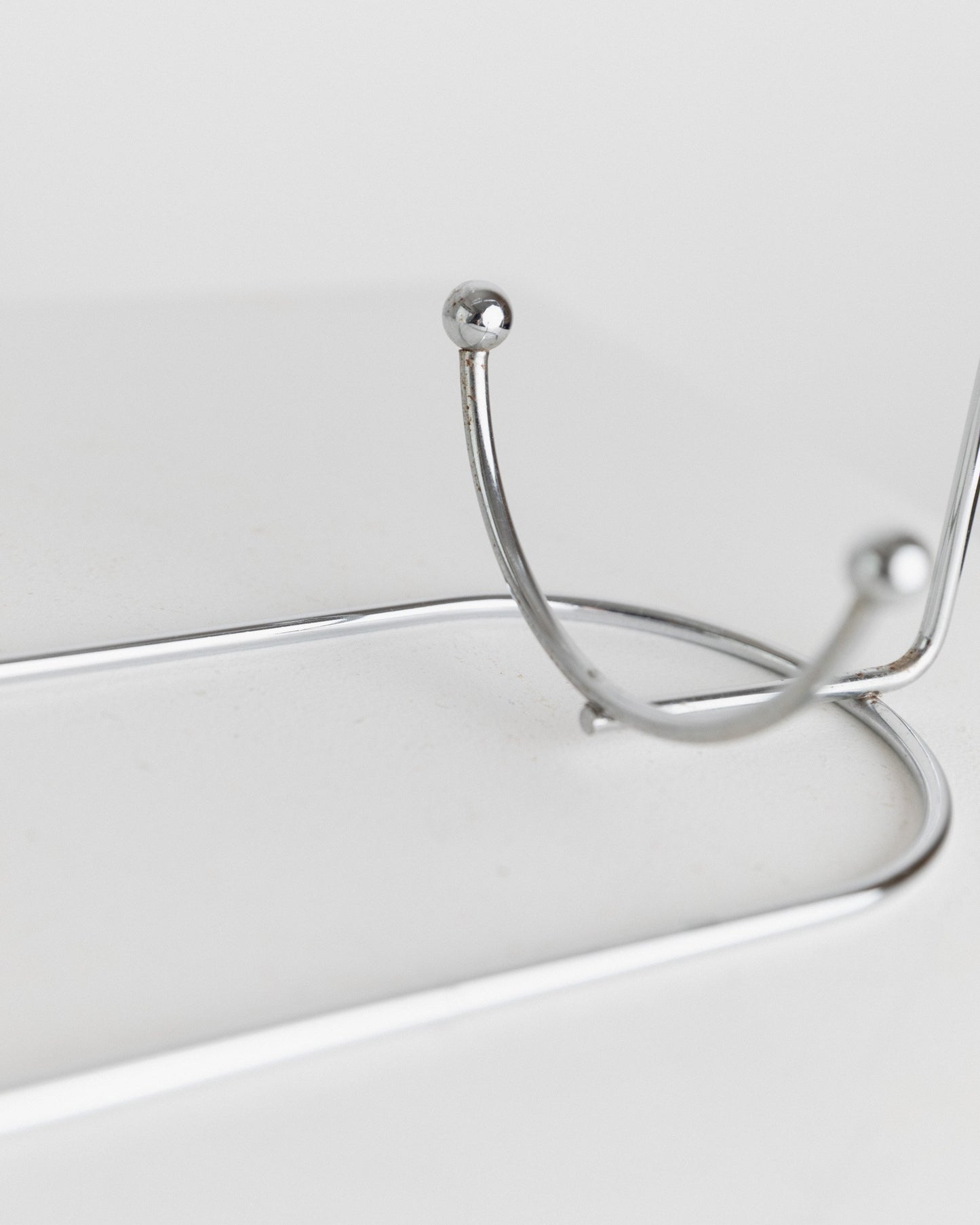 Vintage Flaschenhalter Edelstahl Spirale Raumzeitalter Design Italien 1980er