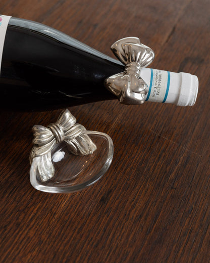 Vintage Flaschenzubehör versilbert Italien 1960er Set von 2