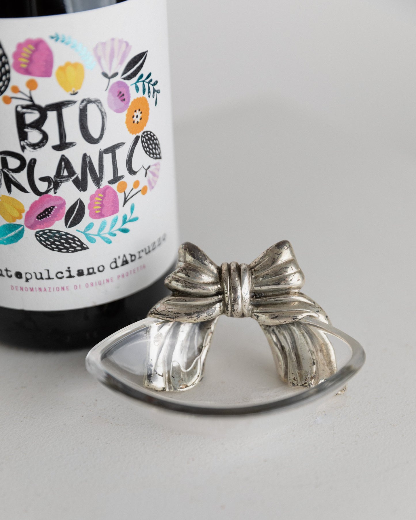 Vintage Flaschenzubehör versilbert Italien 1960er Set von 2