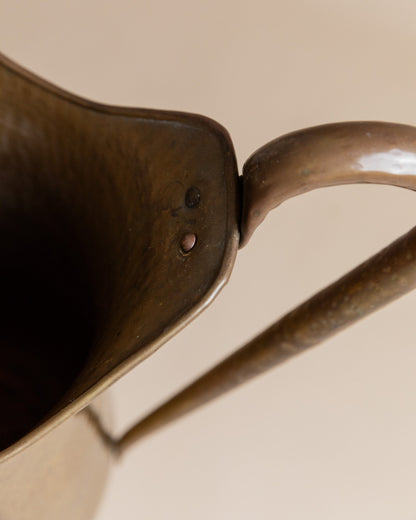 Pichet vintage en laiton Italie années 1950 design classique décoration de maison de campagne