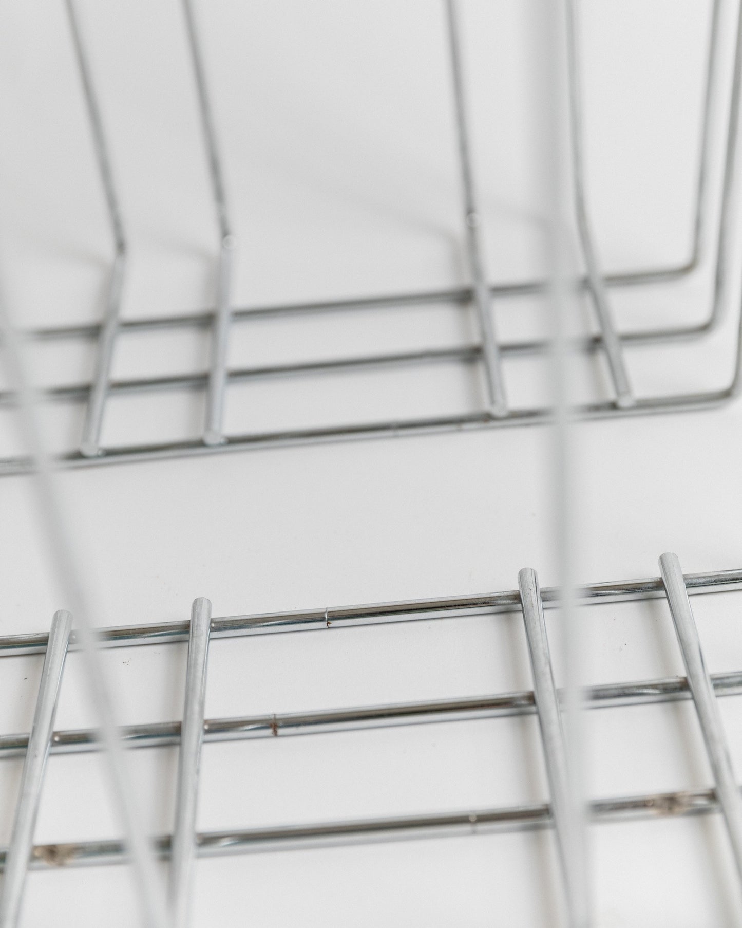 Panier en métal chromé vintage Space Age Design 1980s Retro Idée cadeau