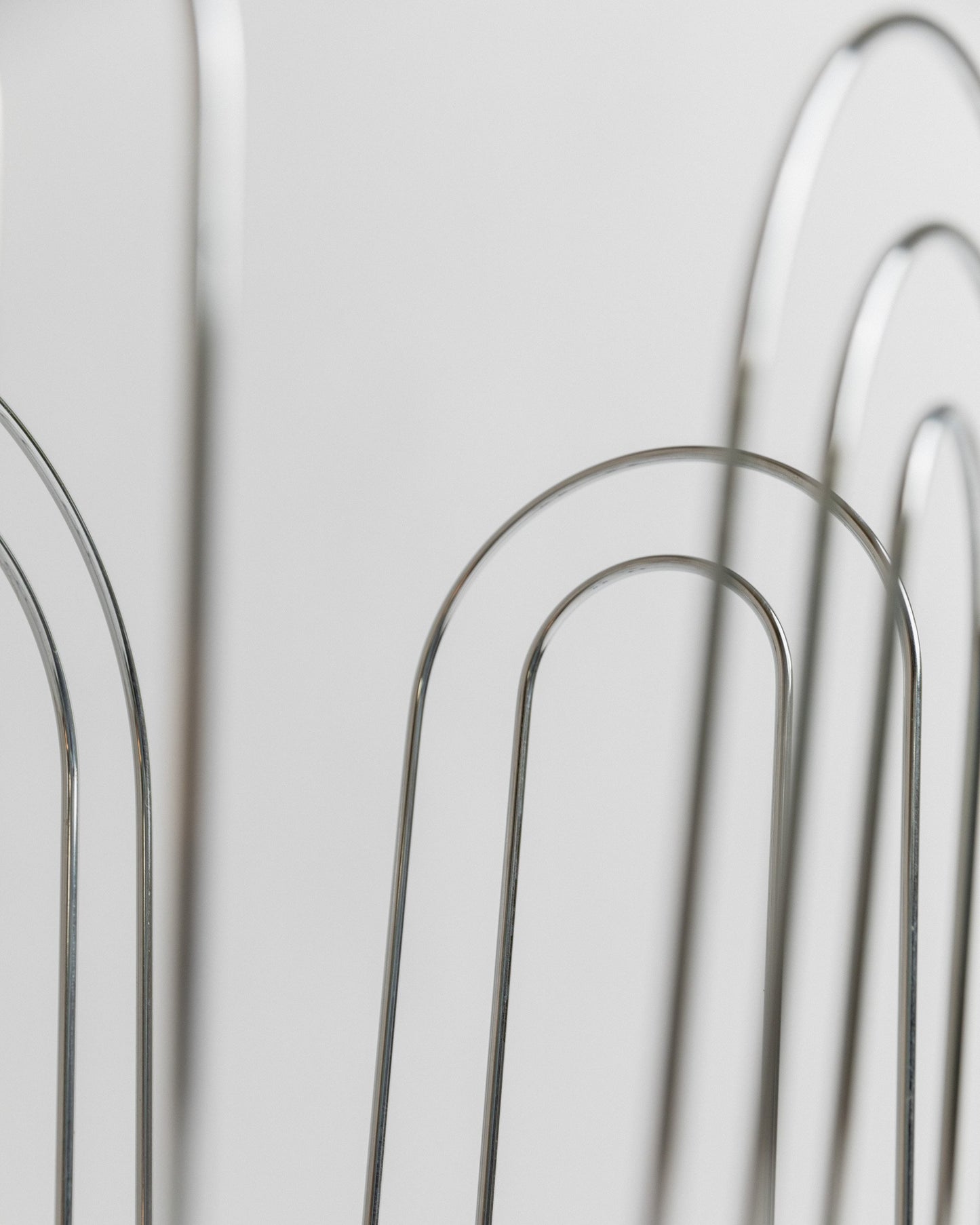 Panier en métal chromé vintage Space Age Design 1980s Retro Idée cadeau