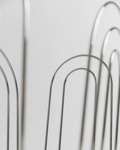 Panier en métal chromé vintage Space Age Design 1980s Retro Idée cadeau