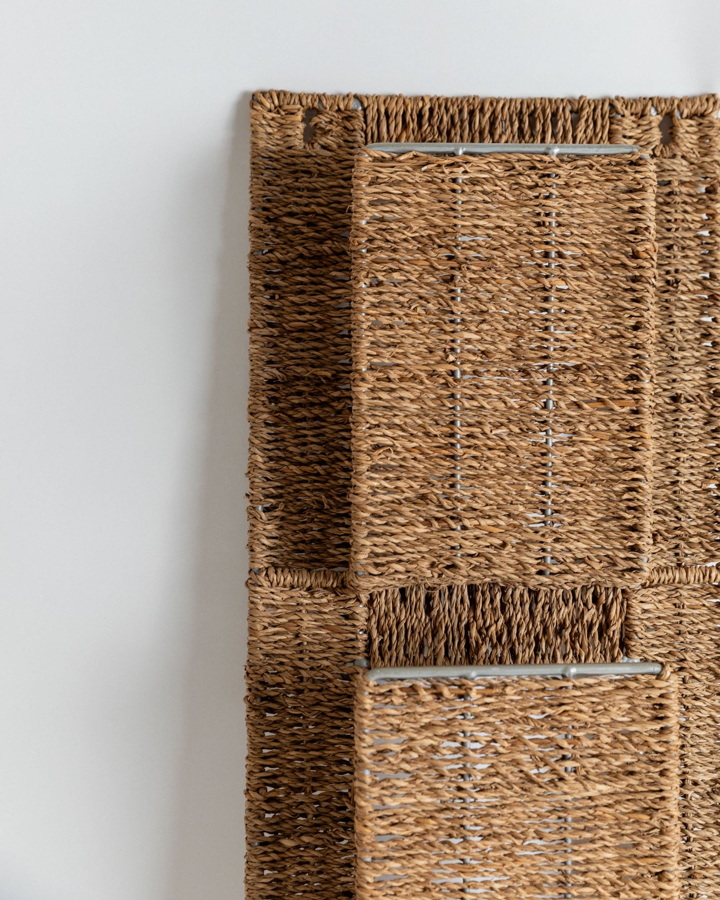 Vintage Magazinständer Rattan Mid Century Design Italien 1980er Set von 2 Beige Braun