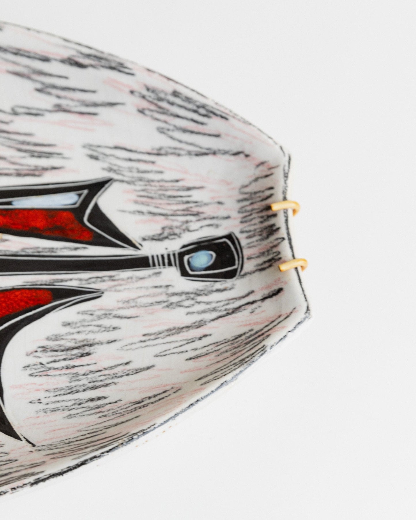 Assiette murale vintage en céramique motif abstrait coloré Design Mid Century Italie années 1970