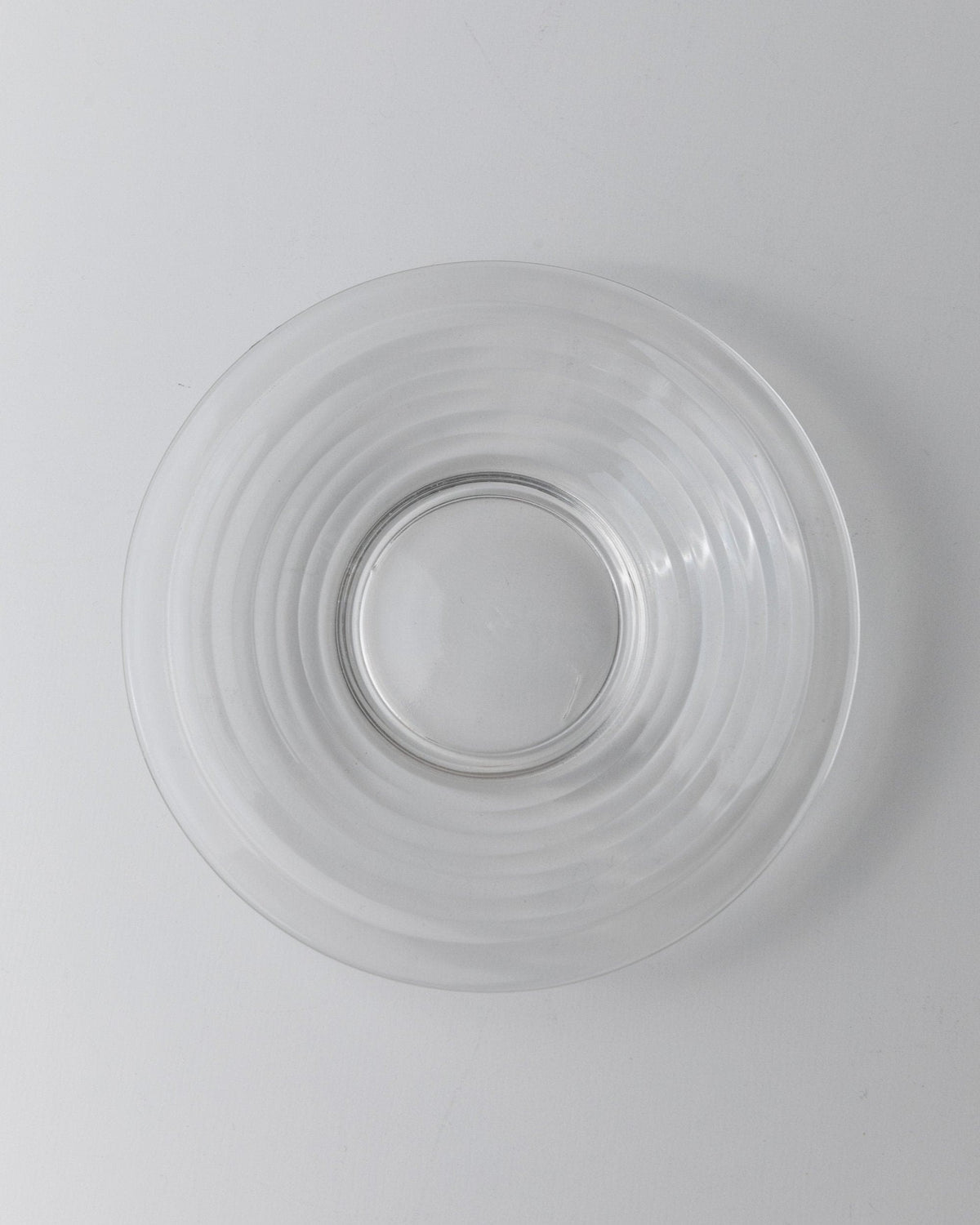 Vintage tea cup glass Italy 60s Art Deco transparent set of 4