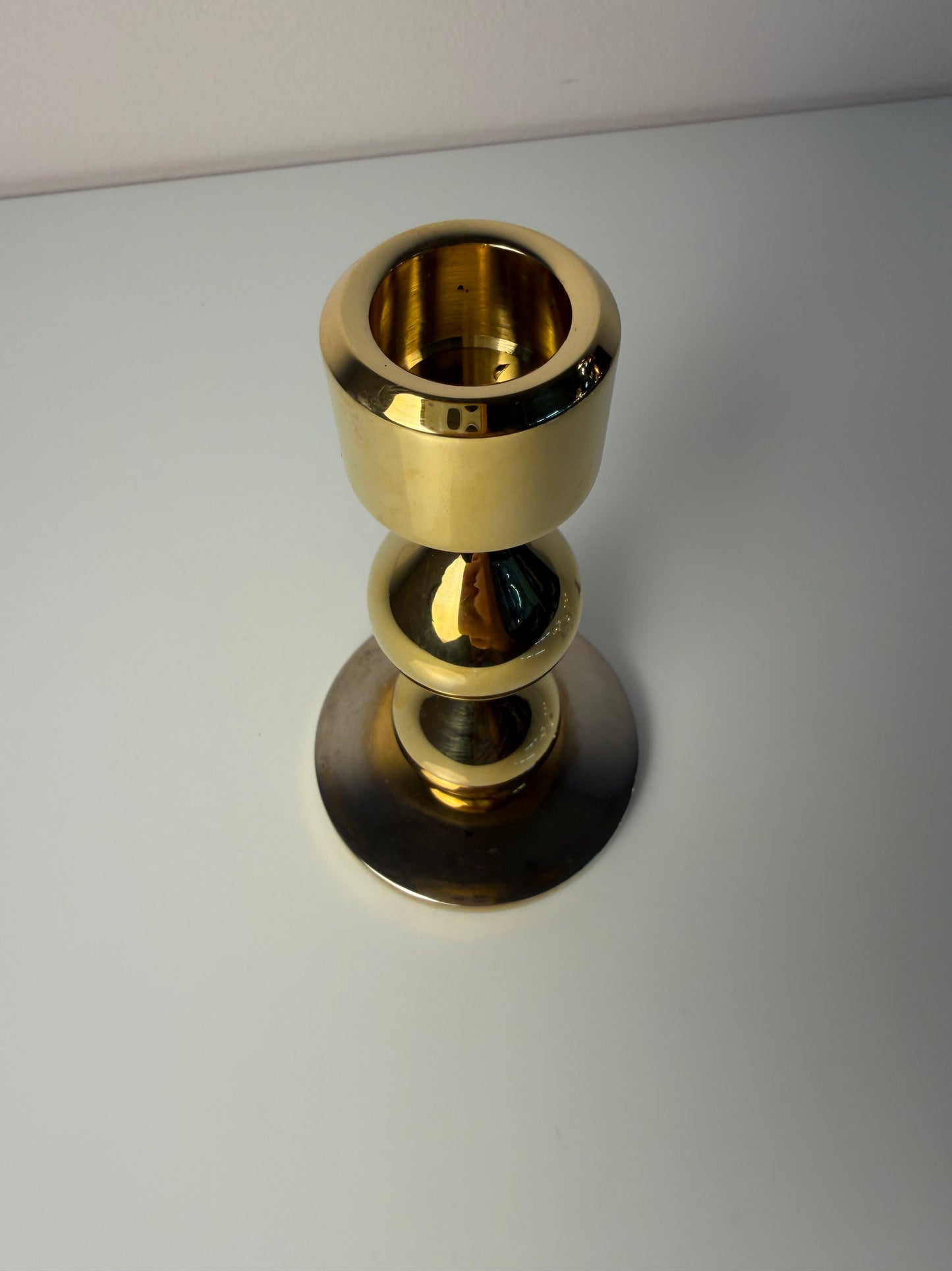 Vintage Kerzenständer 24 Karat vergoldet von Hugo Asmussen für Asmussen Design
