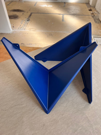 Étagère vintage « Papillon » bleue par Paul Cadovius, lot de 2