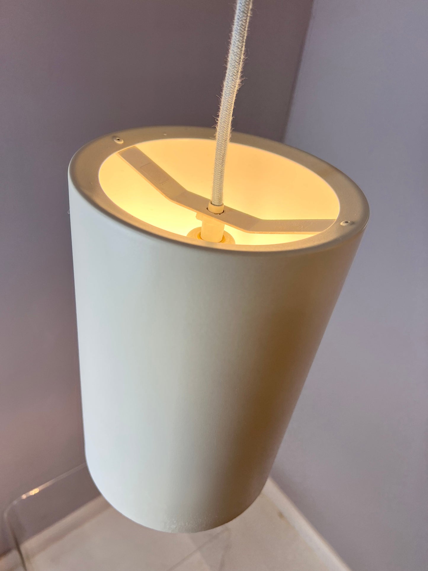 Vintage Zylinderlampe weiß von Fog und Mørup