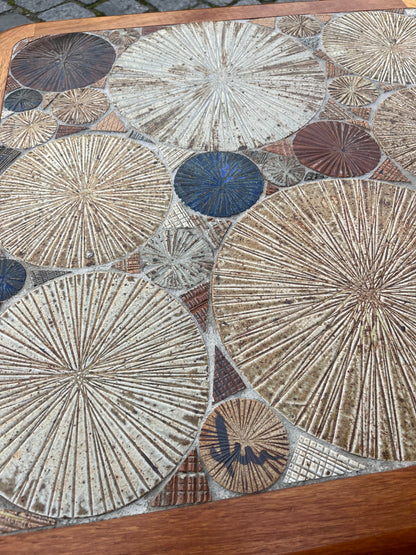 Vintage Couchtisch Teak Fliese von Tue Poulsen für Haslev