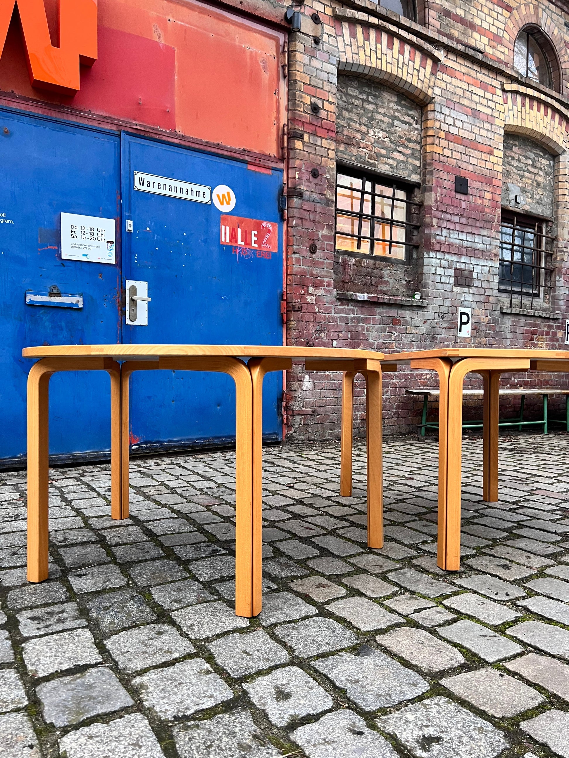 Vintage Esstisch halbrund grau von Rud Thygesen und Johnny Sørensen für Farstrup