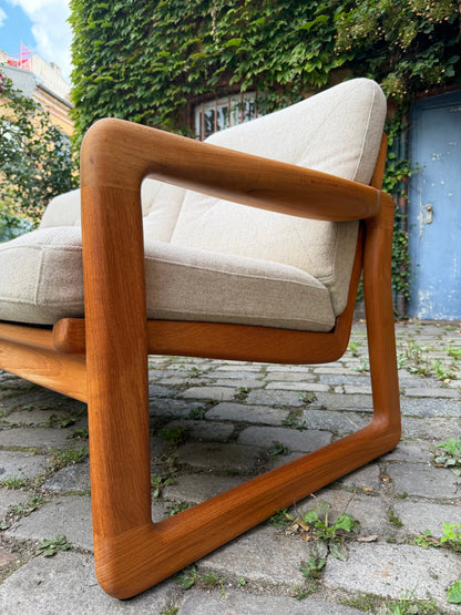 3-Sitzer Sofa Teak und Wolle von Holstebro Møbelfabrik