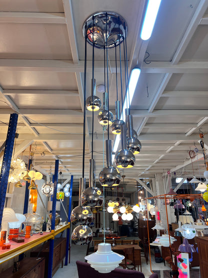 Vintage Kaskadenlampe Chrom von STAFF