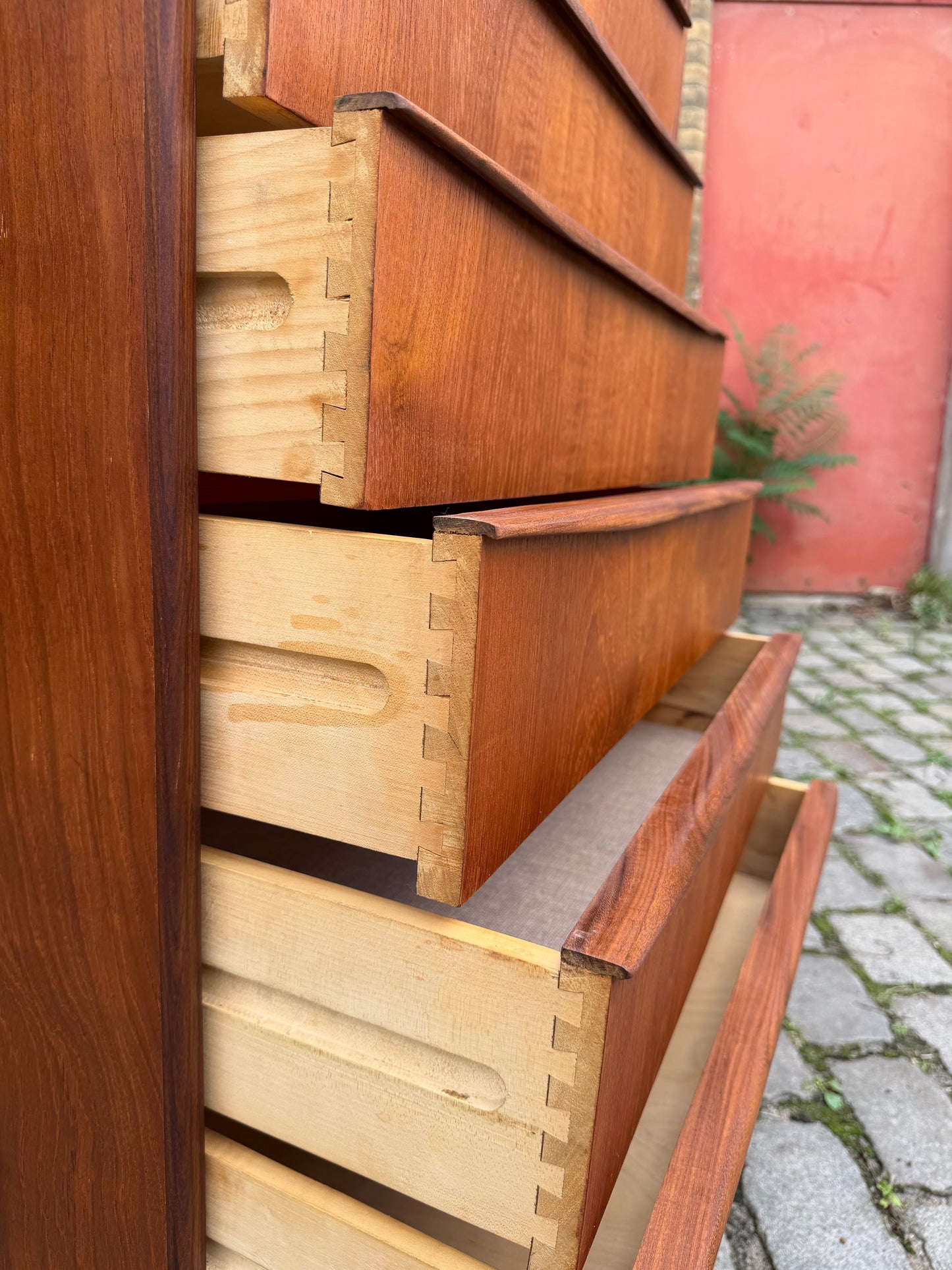 Vintage Kommode Teak Dänemark, 6 Schubladen, Mid-Century