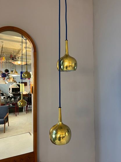 Vintage Hängelampe Messing von Hans-Agne Jokobsson