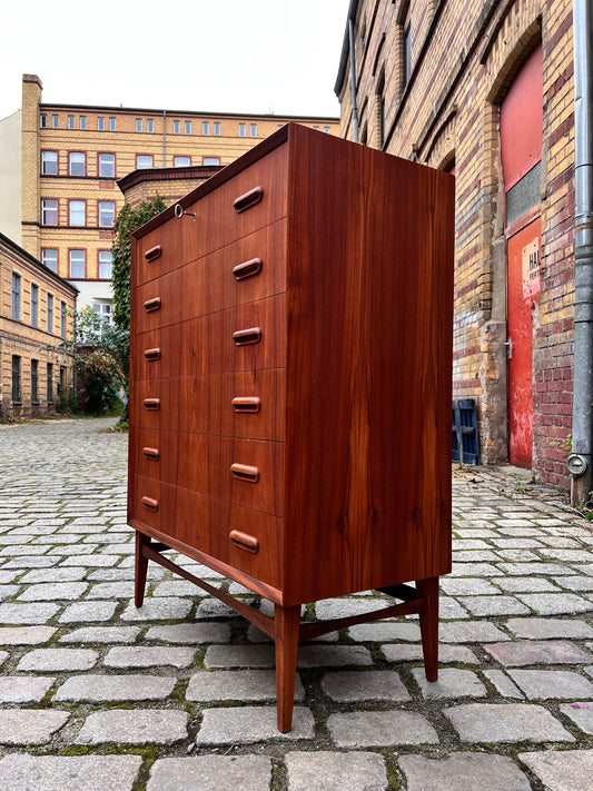 Vintage Kommode Teak mit Schloss aus Dänemark