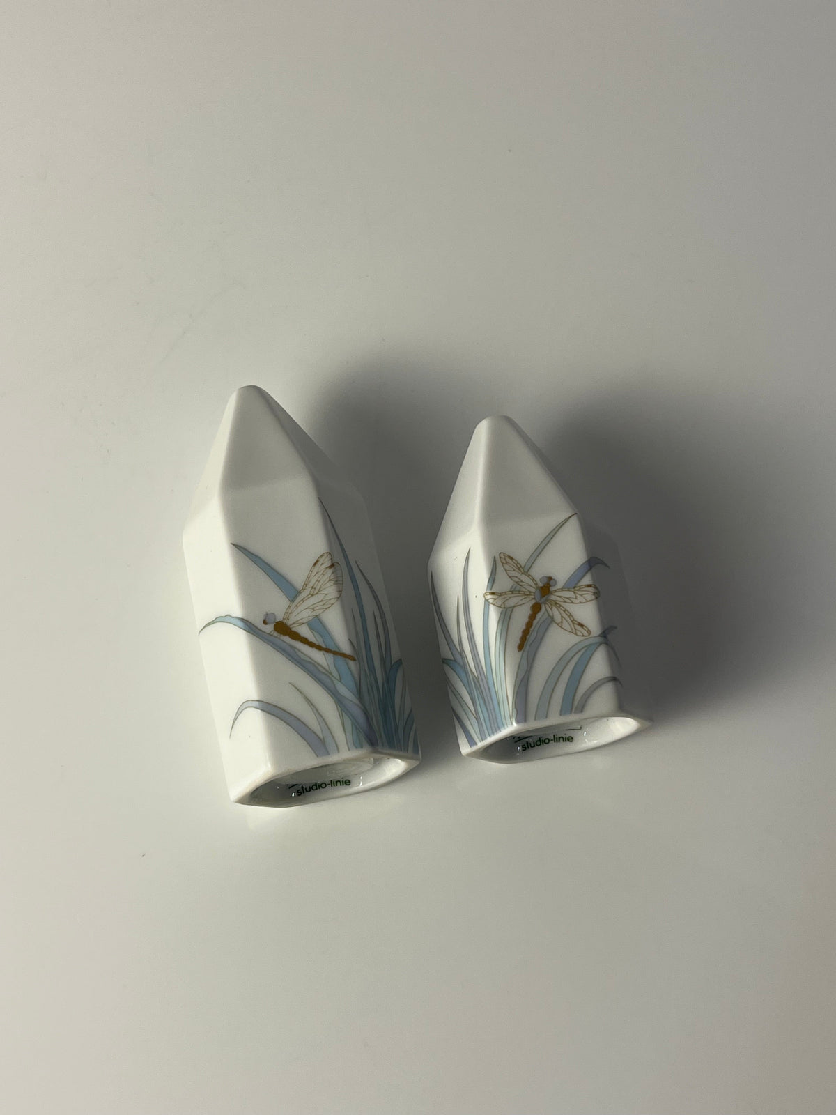 Vintage Set Salz und Pfefferstreuer Polygon Libelle von Tapio Wirkkala für Rosenthal