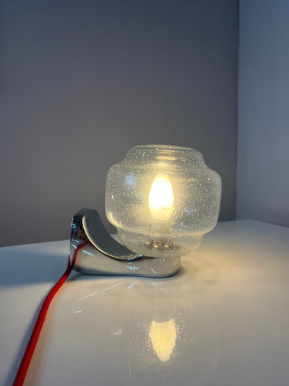Vintage Wandlampe Einschlussglas von Novus in Originalverpackung