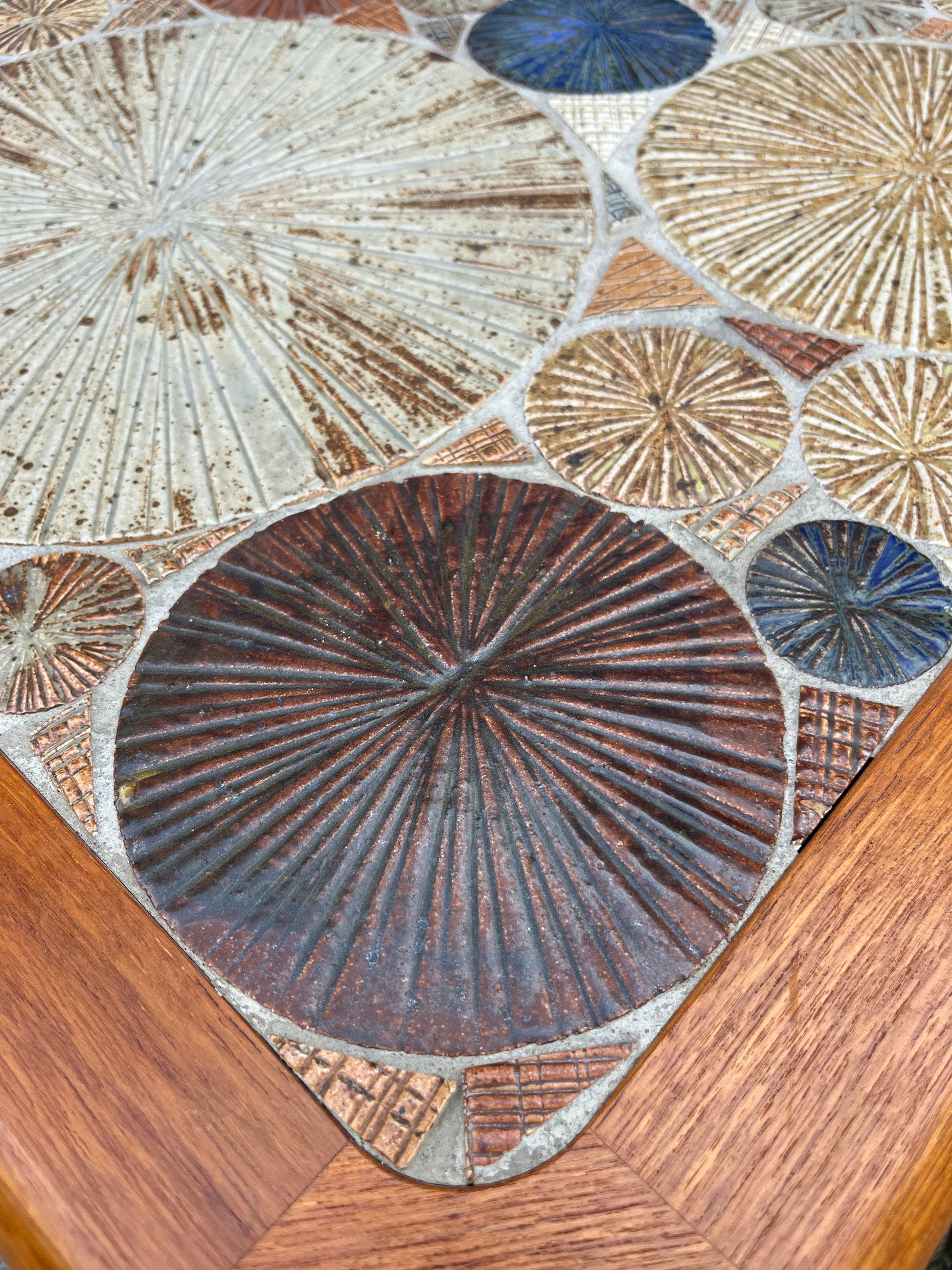 Vintage Couchtisch Teak Fliese von Tue Poulsen für Haslev