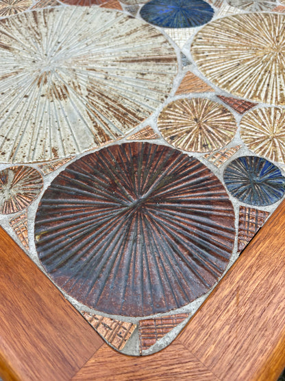 Vintage Couchtisch Teak Fliese von Tue Poulsen für Haslev