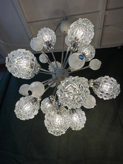 Sputnik Kronleuchter von Elektrofém ISZ, Space Age