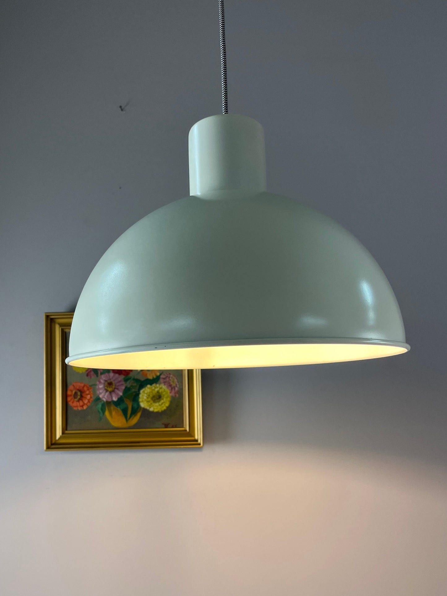 Vintage Hängelampe Bunker weiß von Jo Hammerborg für Fog und Mørup