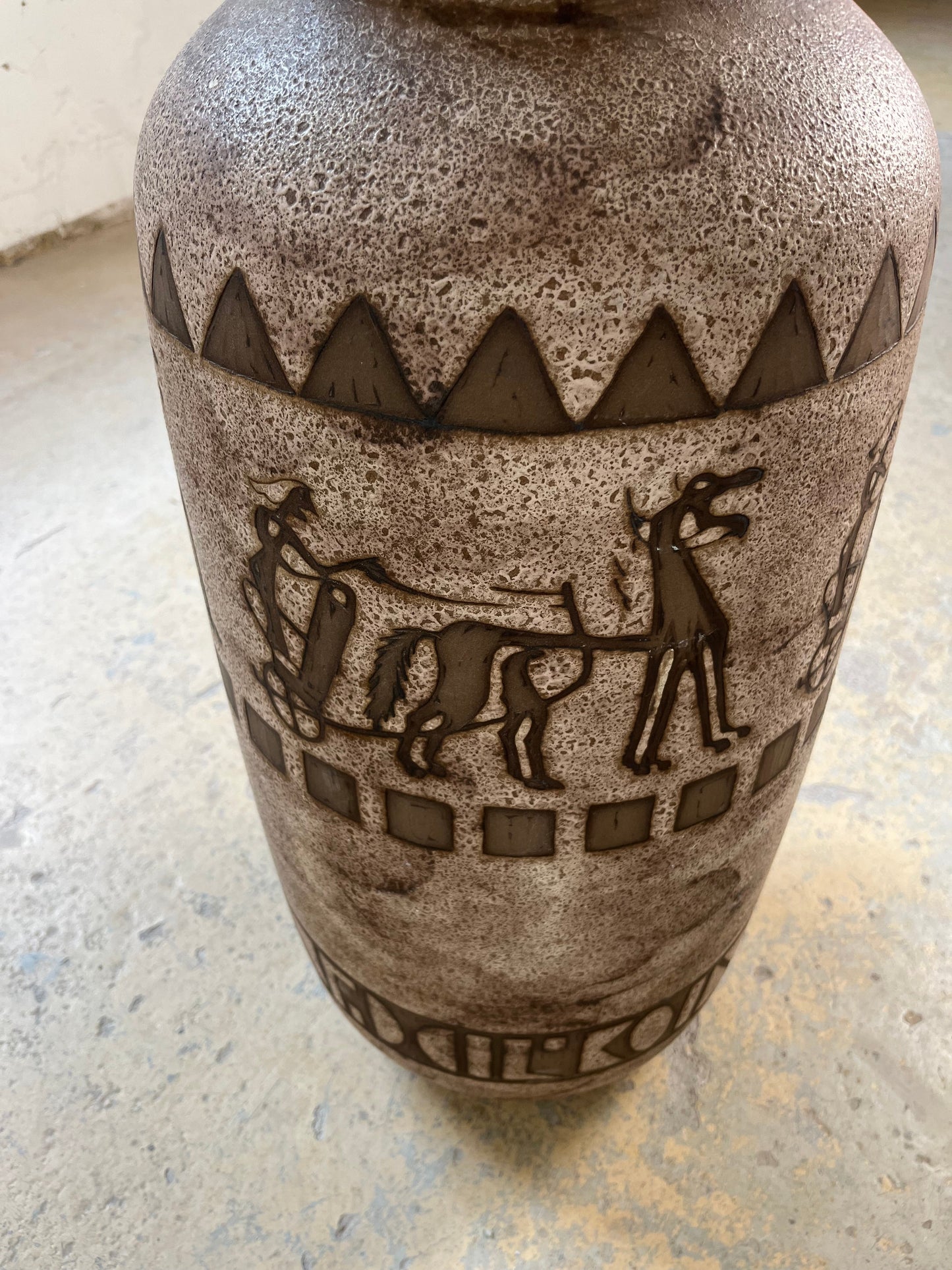 Vintage Bodenvase Ägina 124 von Ceramano für West Germany