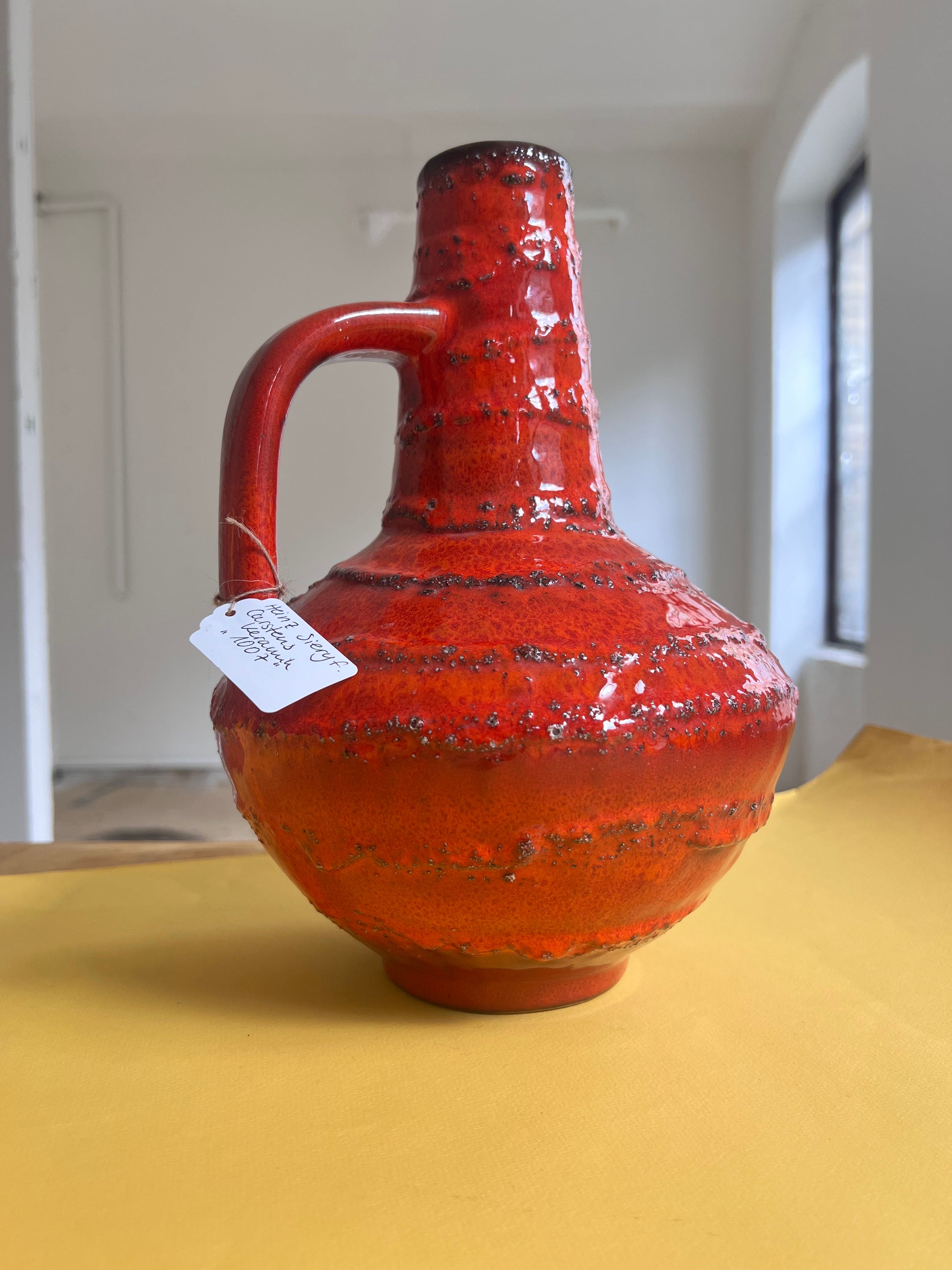Heinz Siery Carstens Fat Lava花瓶 70s Vintage Vase 