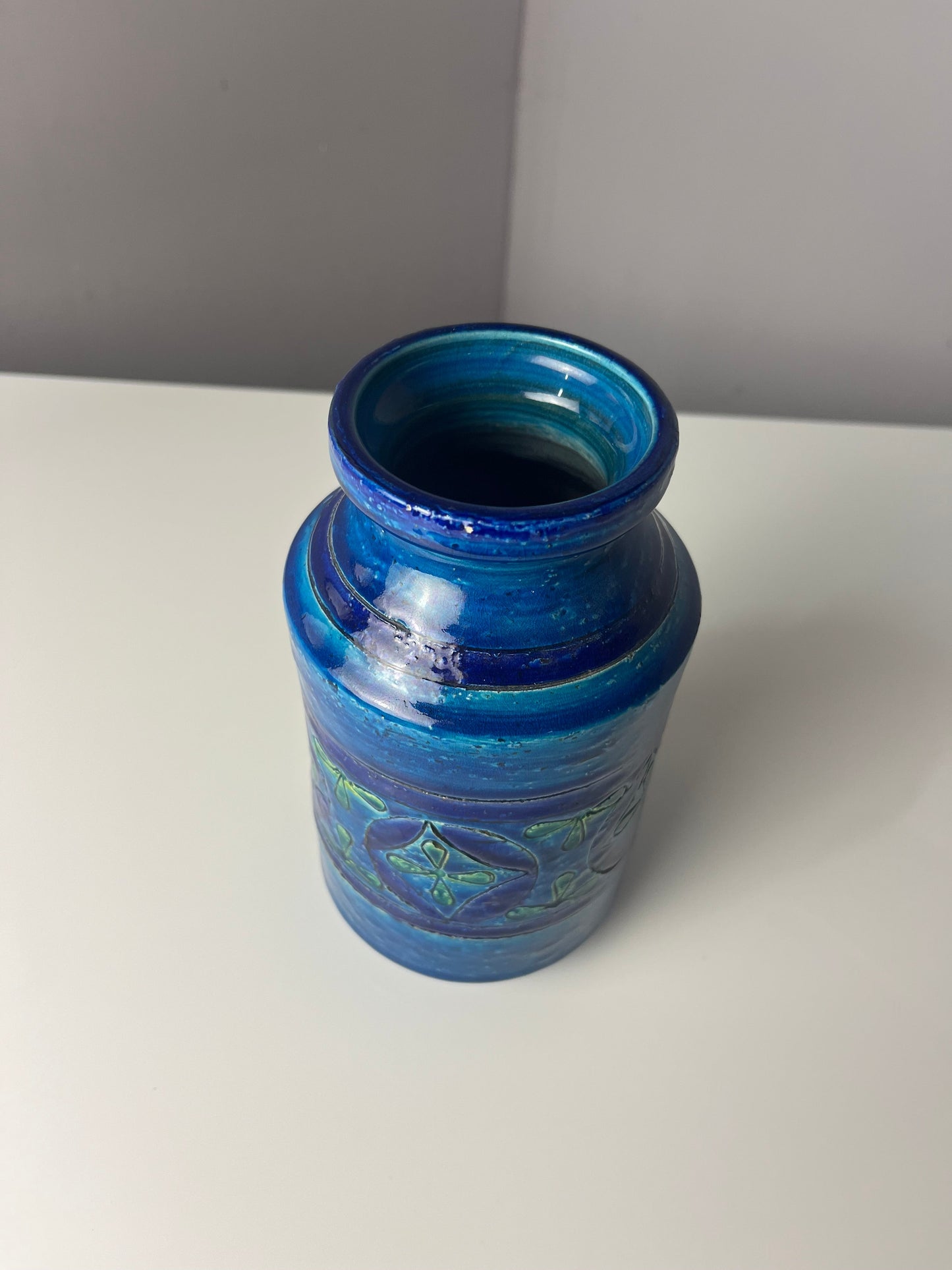 Vintage Vase Azul Rimini von Aldo Londi für Bitossi